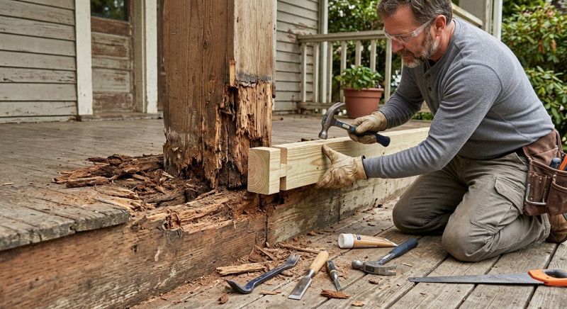 Porch Column Repair Service